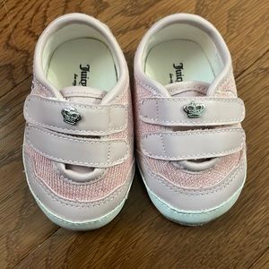 Juicy couture pink baby girl shoes, size 2 months (equivalent to size 3-6)